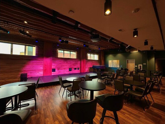 The performing space was designed by musicians, for musicians.