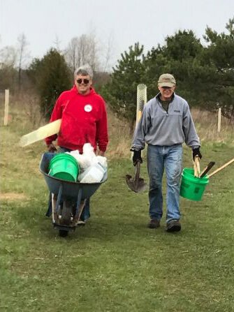 A recent tree planting project in Williamstown Township.