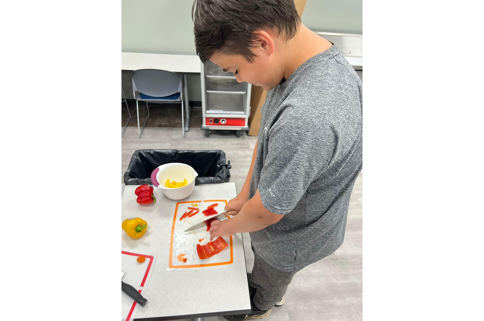 Teens participate in BMCC's Teen Battle Chef program.