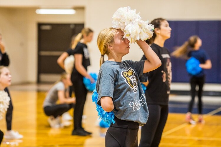 Concentration is evident on Ava Norton's face during a summer practice.