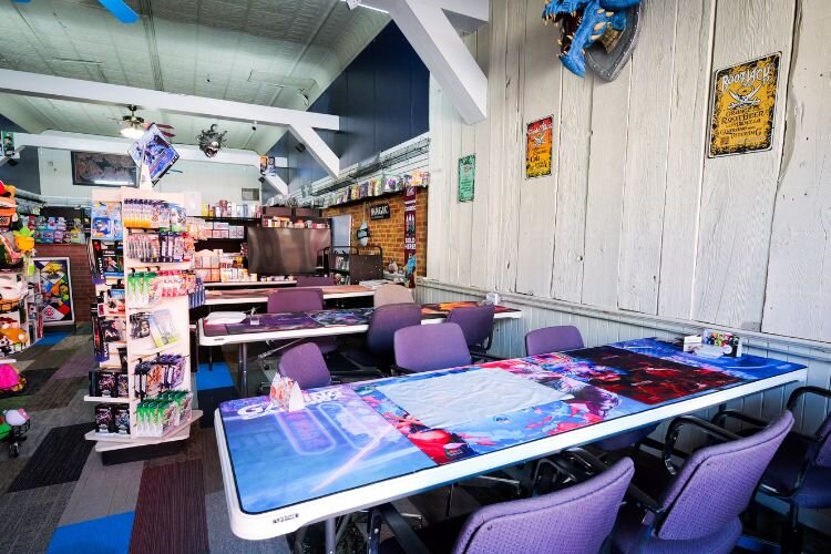 The Gaming Cantina in Mt. Pleasant has open tables with demo games, welcoming guests to come in to learn and try new games before purchasing.