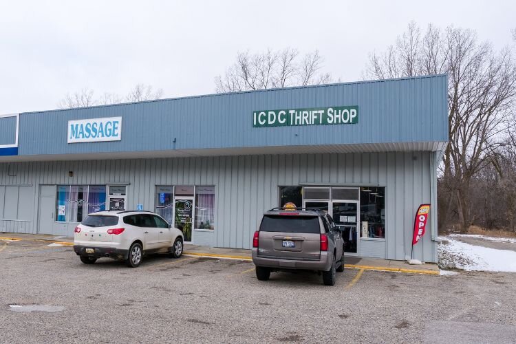 The ICDC Thrift Shop is located at 10008 W. High Street in Mt. Pleasant.