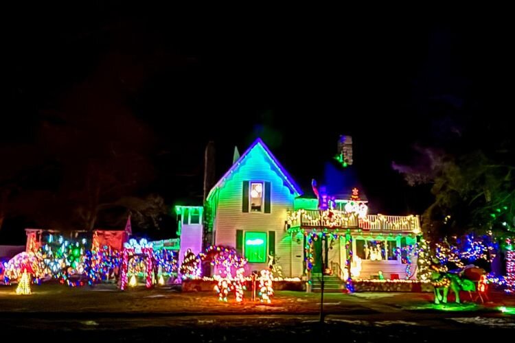 The Kinney Lodge is back in full holiday glory this year at 321 N. Kinney Avenue.