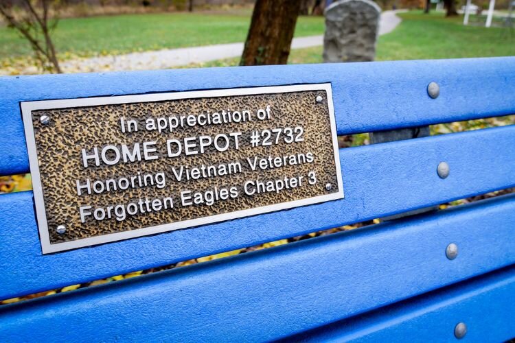 Numerous community members and organizations contribute to the Michigan Vietnam Veterans Memorial, inclusive of the Forgotten Eagles and local Home Depot.