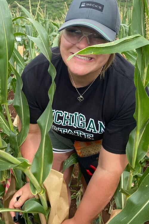 Ashleigh Bryant connects with farmers daily at BRB Seed Services in Shepherd, continuing a lifelong passion for agriculture. 