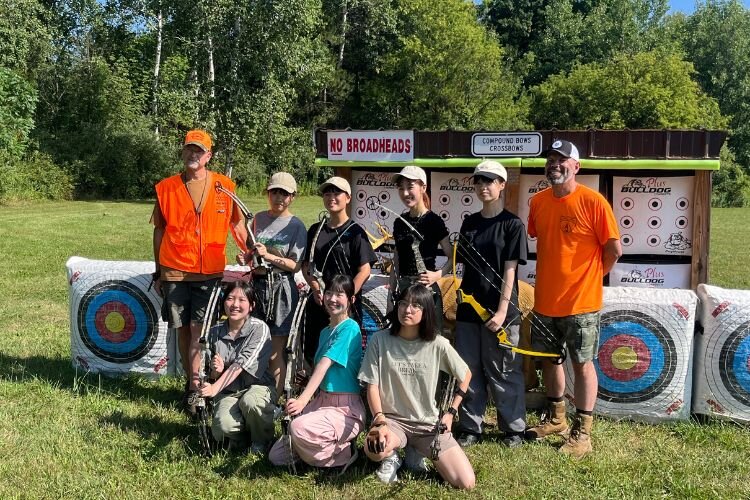At the Isabella Sportsman’s Club following an opportunity to learn and practice archery. 