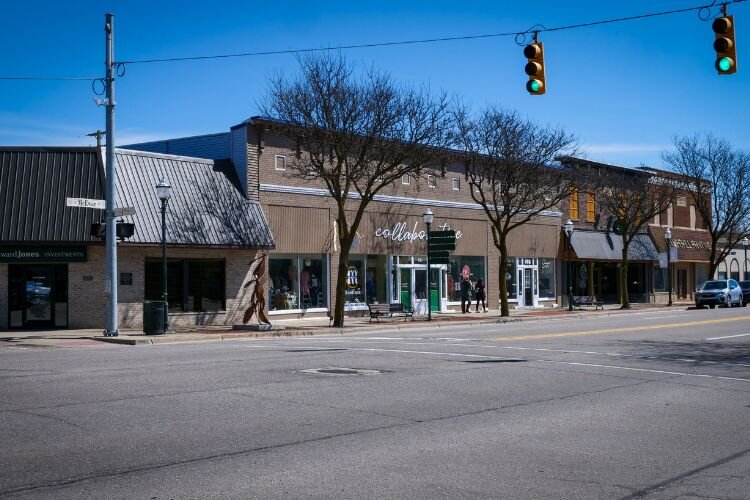 From boutique retail shops and exercise studios, to a salon, tattoo parlor, and pizza place, the Cardinal & Clover Collaborative hosts numerous businesses within its historic 420 building on Main Street in downtown Clare. Photo Credit: Courtney Jerome / Epicenter Mt. Pleasant