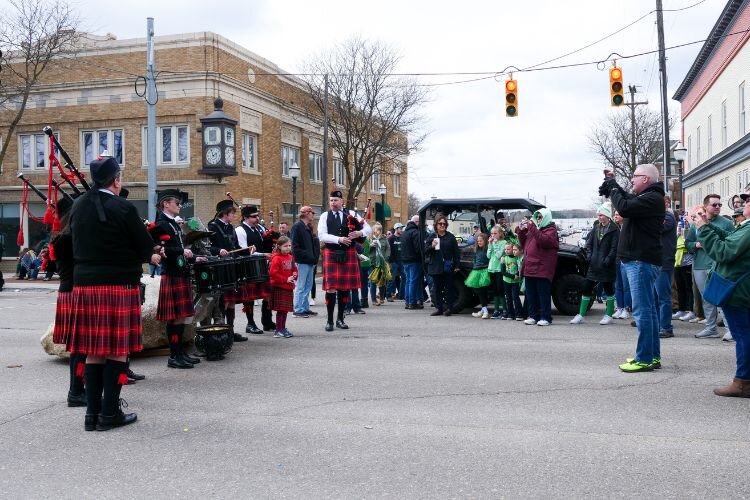 A band plays for festival goers on Saturday, March 16 at the 49th Annual Clare Irish Festival. Photo Credit: Courtney Jerome / Epicenter Mt. Pleasant