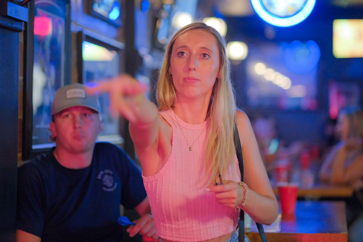 Bar patrons keep the billiards table and dart boards active throughout the 90th anniversary celebration for The Bird Bar and Grill in Mt. Pleasant, MI on Saturday, July 29, 2023. (Photo: Dan Gaken/Epicenter)
