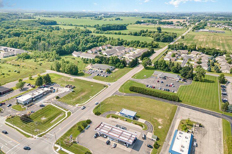 Aerial view of Lincoln Road and Remus Road in Mt. Pleasant, Michigan. (Photo courtesy of Greg Hall)