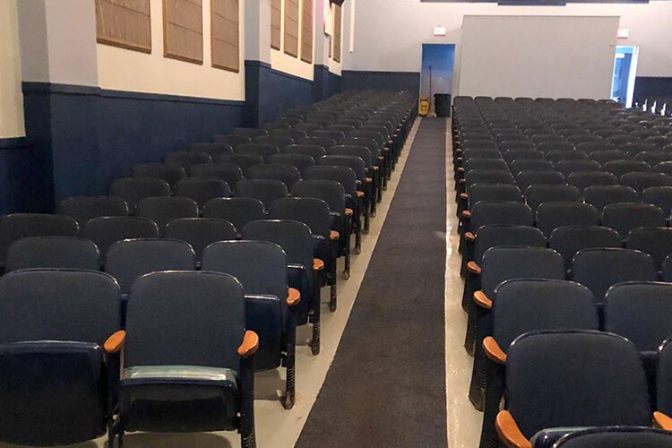 Clare's Ideal Theater prior to renovations. (Photo courtesy of Lisa Benic)