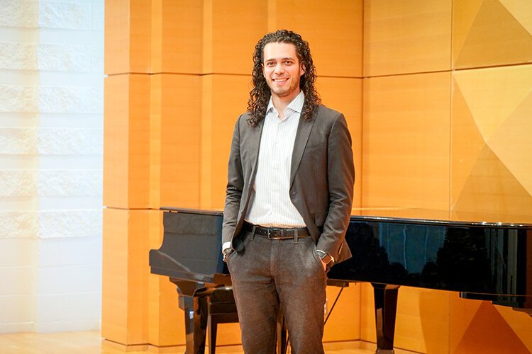Matheus Souza chats with Epicenter at Central Michigan University's School of Music, located on CMU's campus at 162 Music Building. (Photo: Courtney Jerome/Epicenter)