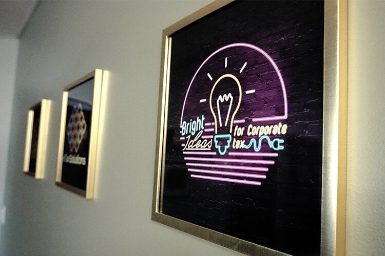 Interior decor at the Enterprise Tax Solutions office on Northway Dr. (Photo courtesy of eTax Solutions)