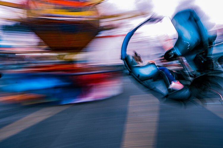 Festival goers partake in the Midway Carnival at the 2023 Maple Syrup Festival in Shepherd, MI on Saturday, April 29, 2023. (Photo: Dan Gaken/Epicenter)