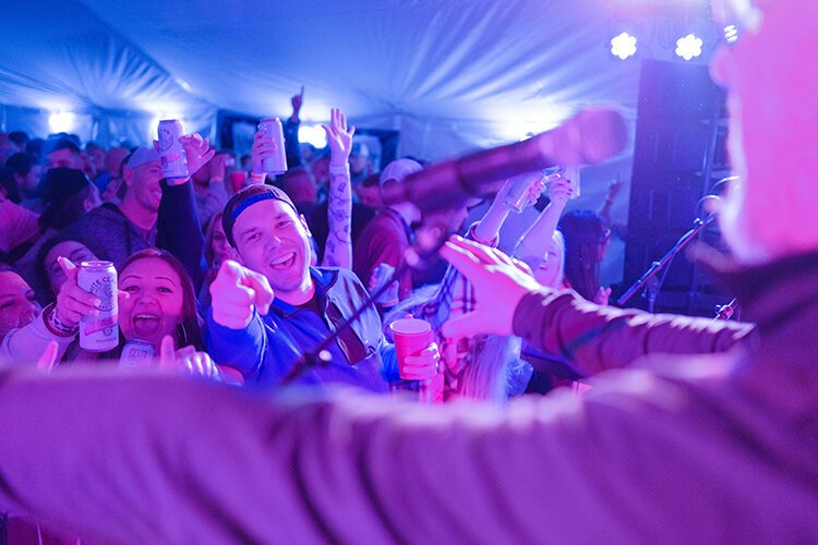 Band Jedi Mind Trip plays a show at the Ales for Trails Beer Tent in Shepherd, MI on Saturday, April 29, 2023. Proceeds from the concert supported Friends of Mid-Michigan Community Pathways, a 501(c)(3) corporation working to establish a trail in Isabella County, Michigan. The concert is not a Shepherd Maple Syrup Festival-run event. (Photo: Dan Gaken/Epicenter)