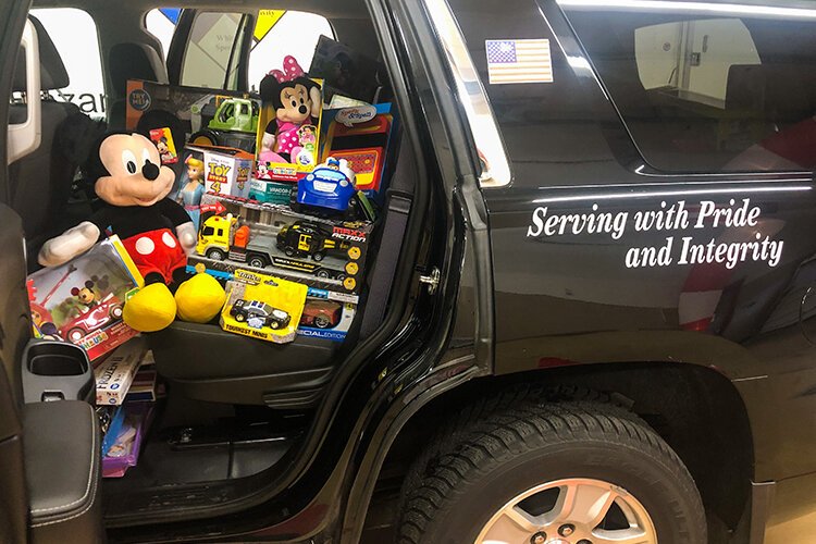 The Mt. Pleasant Police Department Cram a Cruise event takes place on Thursday, Dec. 1 from 3 to 5:30 p.m at Krapohl Ford & Lincoln’s car dealership on Pickard Street in Mt. Pleasant, Michigan. (Photo courtesy of Mt. Pleasant Police Department)