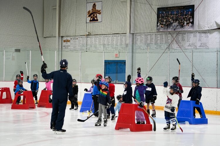 Hockey leagues shrunk during the COVID-19 pandemic, but the Amateur Hockey Association of Mt. Pleasant is hoping to encourage more kids to try the sport in the coming years. (Photo Courtesy of Addy Wachter)