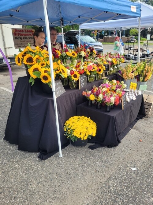 Fresh produce, baked goods, and even flowers will fill area Farmers Markets for another month.(Photo courtesy of the Mt. Pleasant Farmers Market)