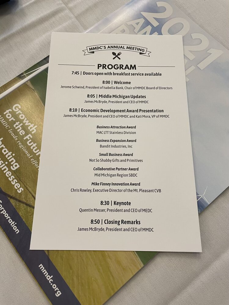 MMDC's first Annual Meeting included an awards presentation and speakers.