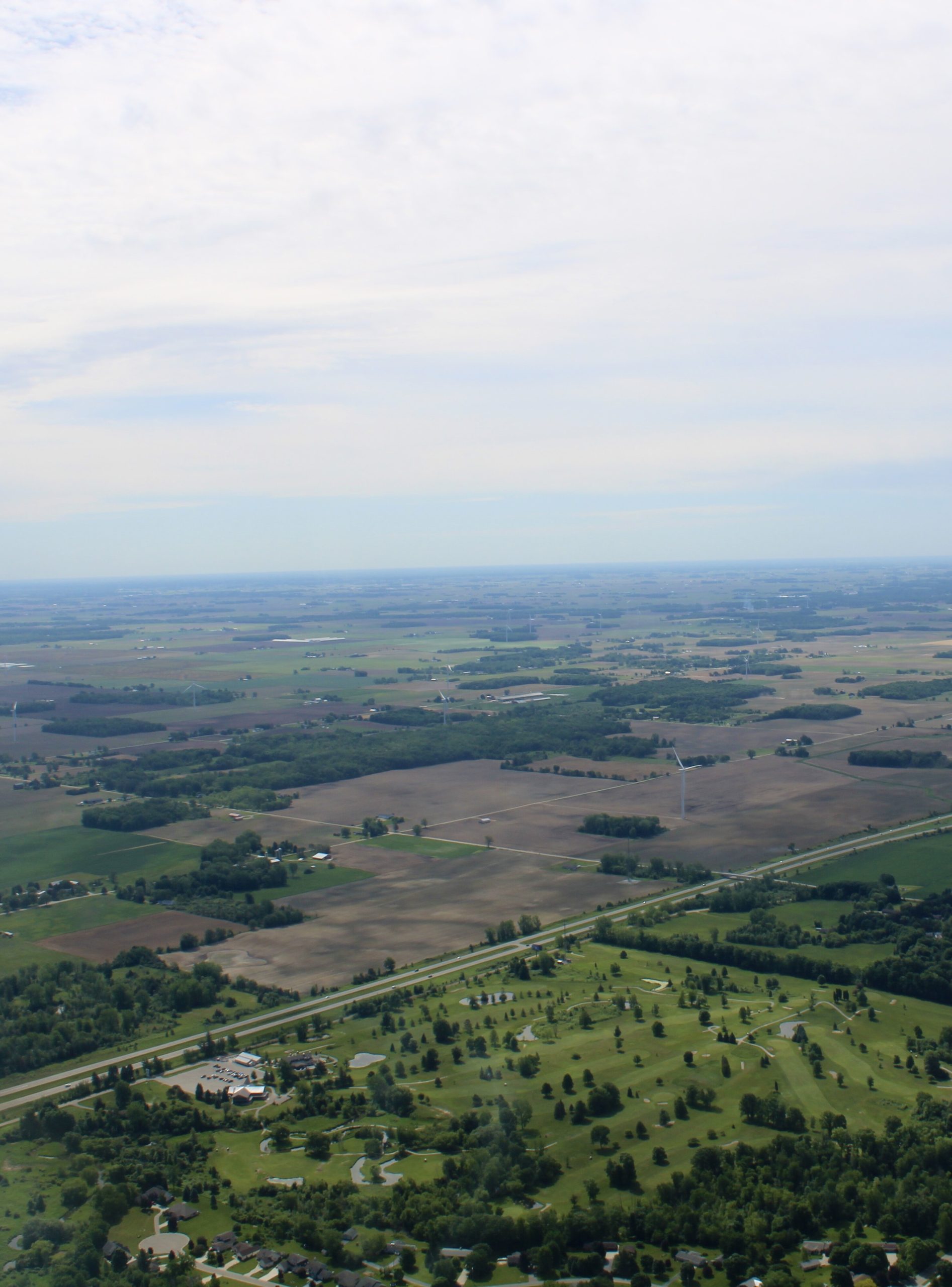 On their airplane ride, children get to see what Mt. Pleasant looks like from up above - full of trees, grasslands, and farmlands.