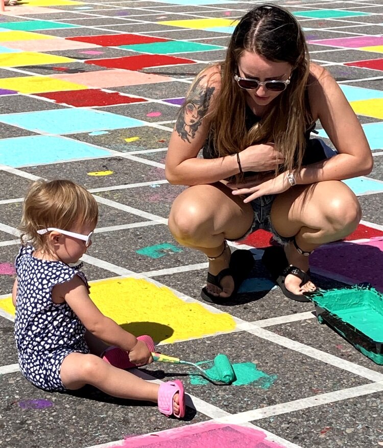 Paint the pavement participants come in all shapes and sizes.