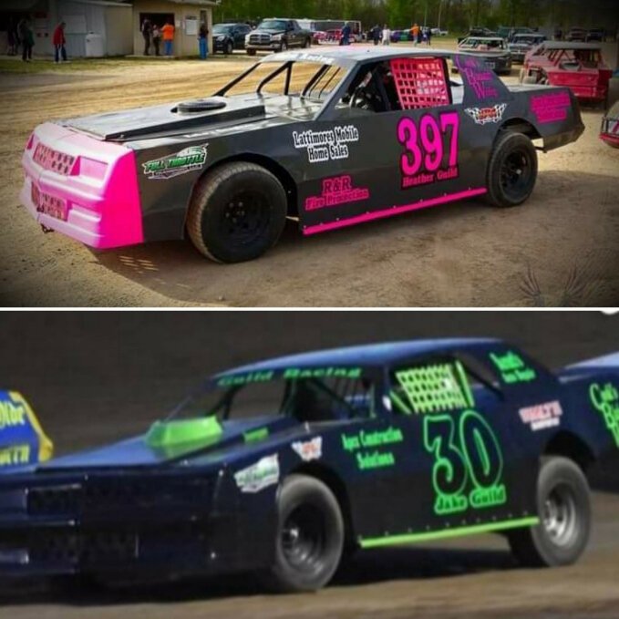 Heather Guild’s race car from the 2021 racing season at Mt. Pleasant Speedway.