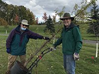 Jim Hageman, left, and David Alm are co-founders of Trees NOW Isabella. The organization is focused on reforesting Mt. Pleasant and Isabella County as one of the ways to promote helping the environment.