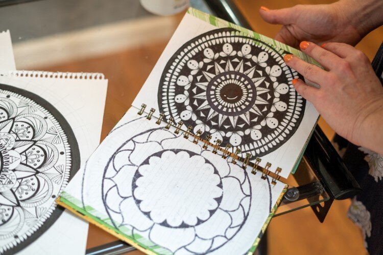 One of Hund's first mandala pieces.