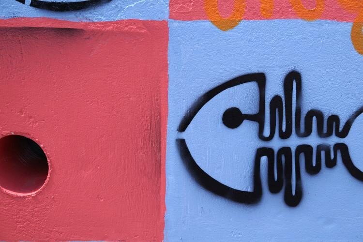 An abstract piece by artist Corby Blem.