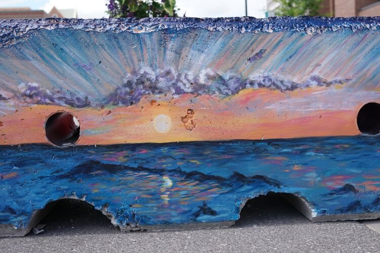 A sunset scene by Dacia Parker of Parker Lane Design Studio and her daughters.