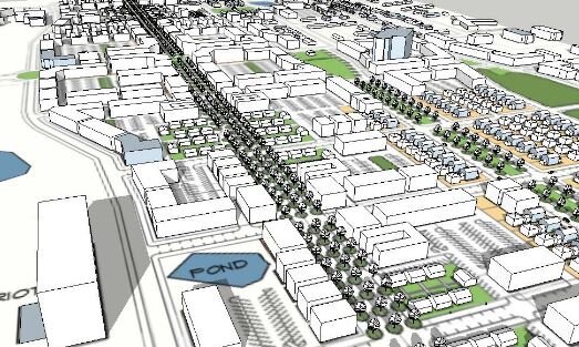 View of Mission Street looking North