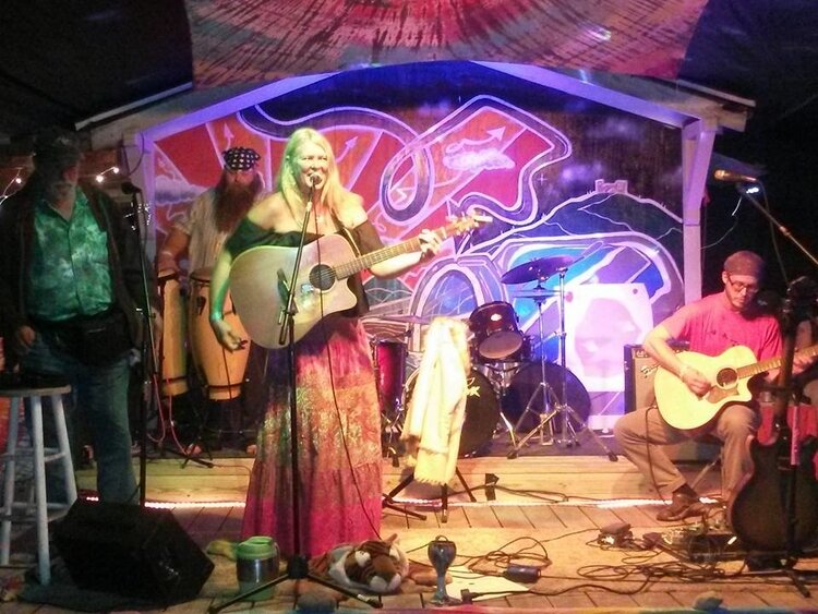 Megoran performing live. 