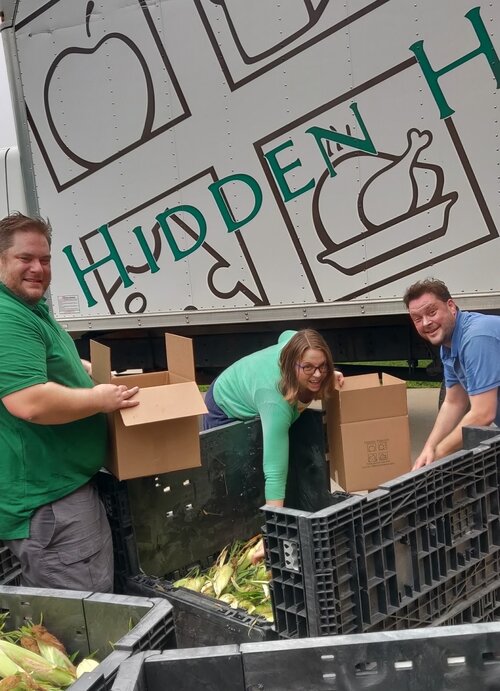 In August, area farmers donated more than 20,000 pounds of sweet corn to Hidden Harvest.