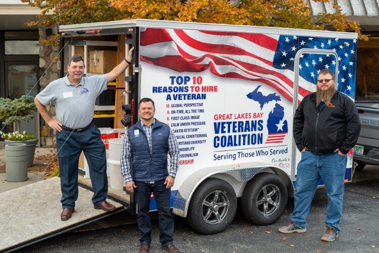 Matt Rassette, Matt Smith and Brad Blanchard at the Operation Fill the Trailer 2019 kickoff.