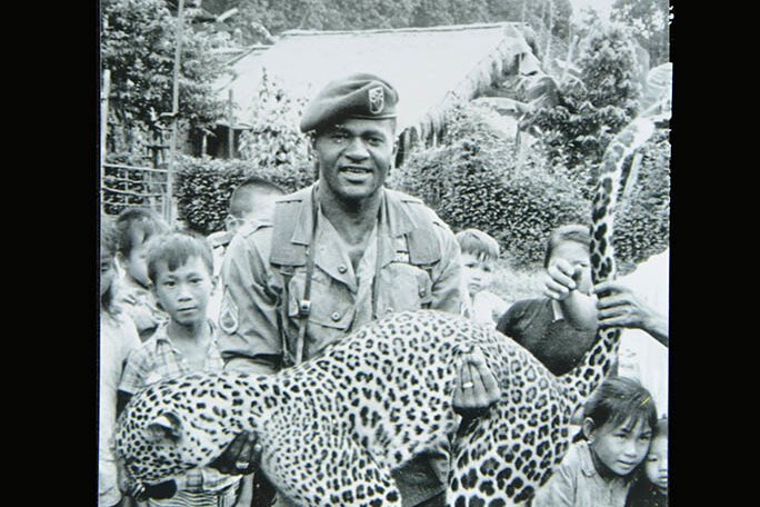 Command Sgt. Maj. Lonnie Johnson served in Vietnam for more than 5 years, learning about the country and its people. His military career lasted 30 years.