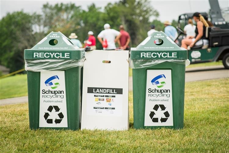 The DGLBI was a green event, with an app over printed materials and plenty of recycling stations on the course.