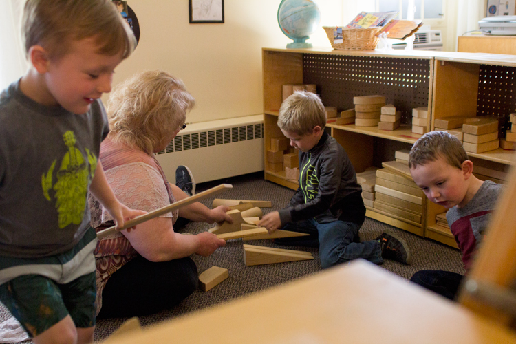 Stations throughout the ICDC classroom encourage imagination-based play and learning.