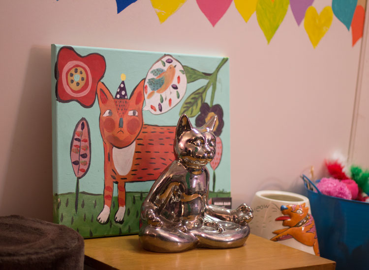 Group classes at Karma Kat Cafe include painting with cats, yoga and more