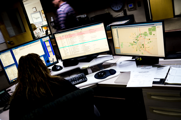 iRide dispatches buses curb-to-curb based on a four tier priority system