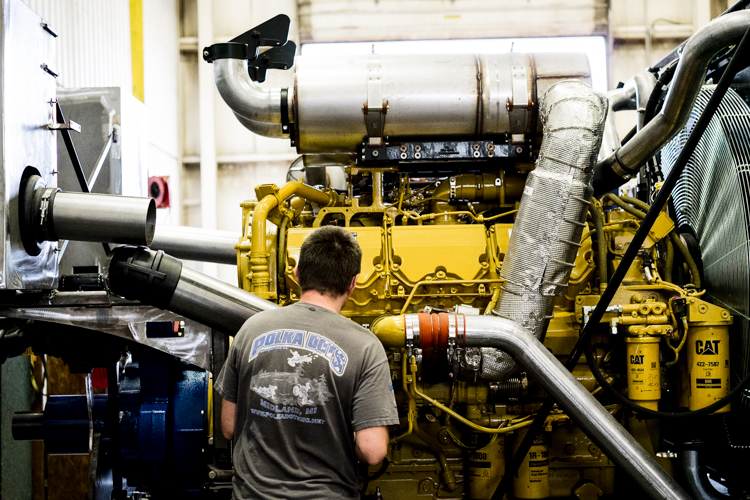 A man at work at Bandit Industries