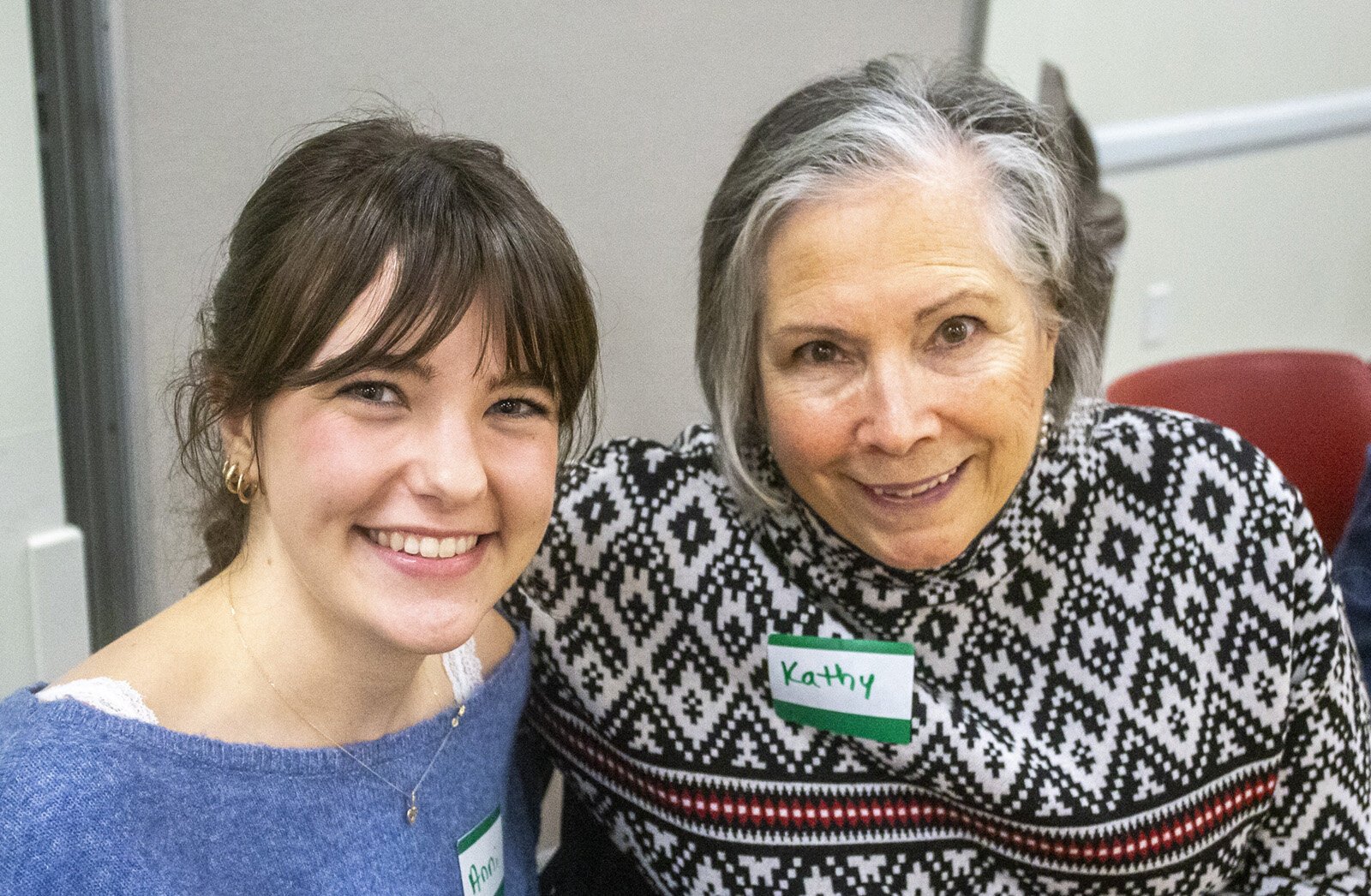 A gathering for Michigan State University's Generations Connect program, which matches MSU undergraduate students with elders in the community, at the East Lansing Public Library.