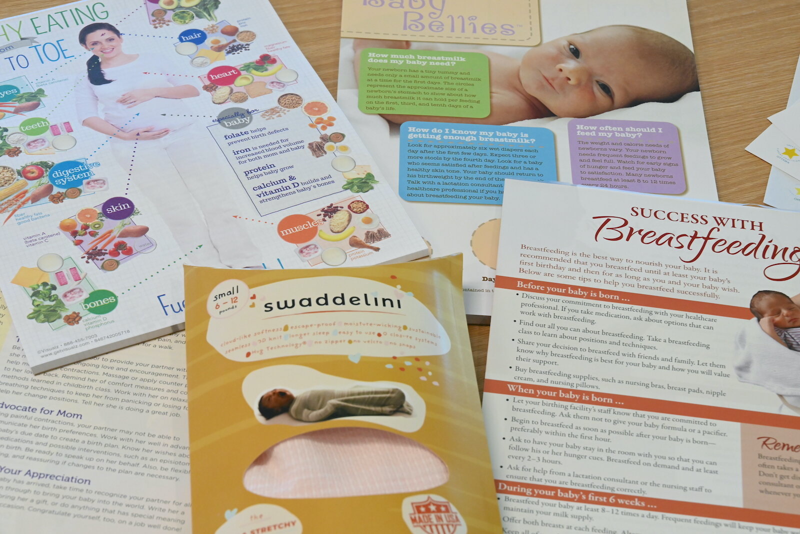 Some of the new parent educational materials used by Ottawa County Department of Public Health.