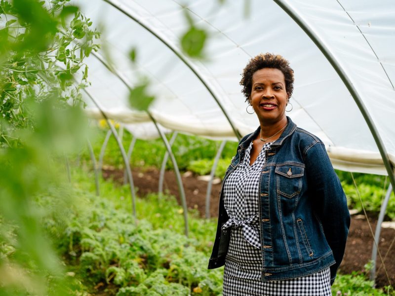 Winona Bynum at Old City Acres farm in Belleville.
