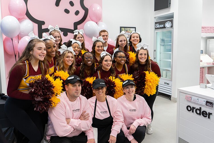 Mt. Pleasant Crumbl Cookies welcomes community members for a ribbon cutting to celebrate its opening at E. Blue Grass Rd. in Mt. Pleasant. (Photo: Addy Wachter/Epicenter)