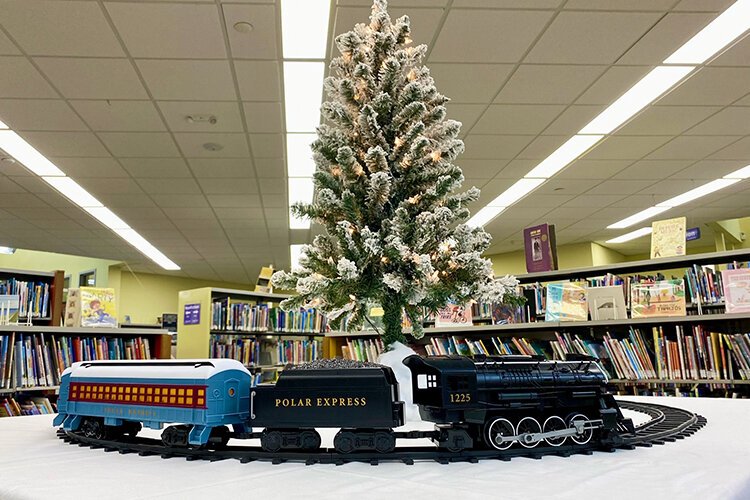 See a Polar Express model train in action at the Veterans Memorial Library in downtown Mt. Pleasant. The Polar Express train will be set up in the children's area Thursday, Dec. 1 through Monday, Dec. 5. (Photo courtesy of the CRDL)
