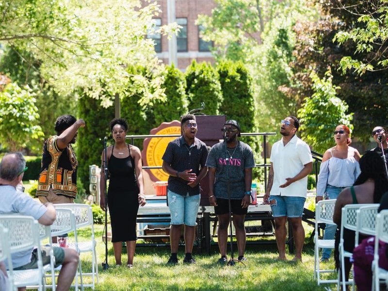 This was the 2nd annual Juneteeth celebration on CMU's campus.