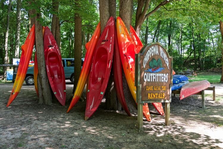 This summer, over 120 tubes, 29 kayaks, 22 canoes, and 10 cooler tubes are available to rent at Chippewa River Outfitters.