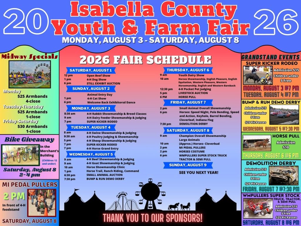 Mt. Pleasant Events August 2026